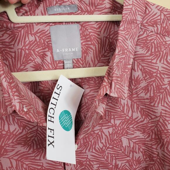 A-Frame Printed Button Down Shirt Size XXXL - Picture 6 of 10